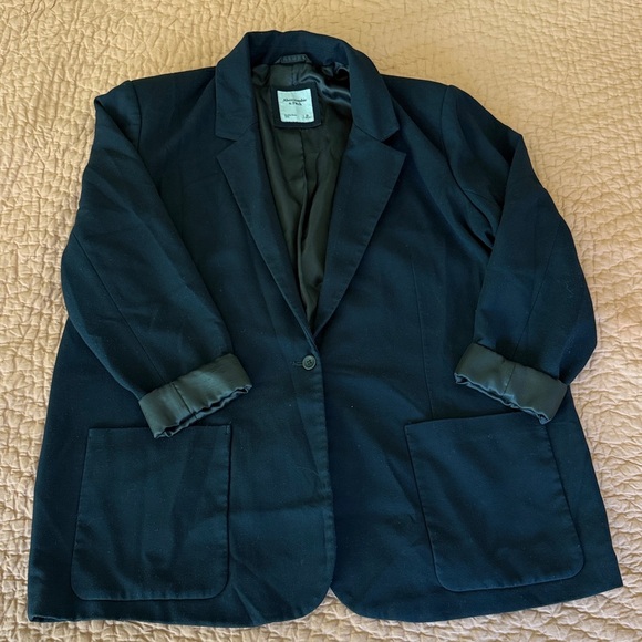 Abercrombie & Fitch navy blue blazer, size XL - Picture 2 of 7